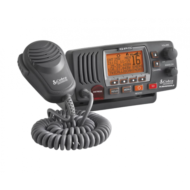 Aselsan Cobra MR F77B GPS E Sabit Deniz Telsizi - Dahili GPS & Sınıf D DSC - Siyah