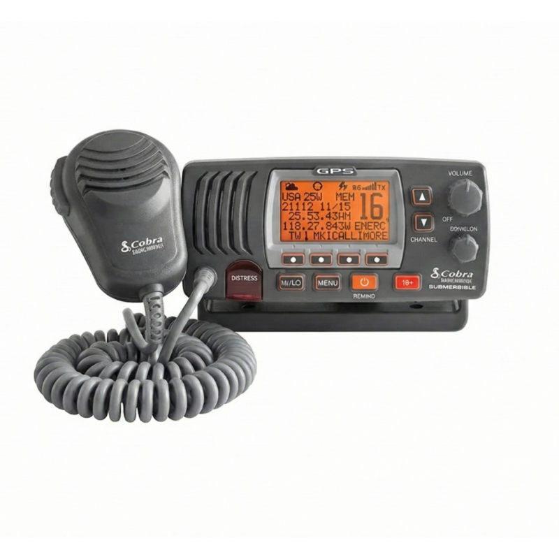 Aselsan Cobra MR F77B GPS E Sabit Deniz Telsizi - Dahili GPS & Sınıf D DSC - Siyah