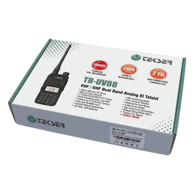 Tekser TR-UV88 Dual Band El Telsizi